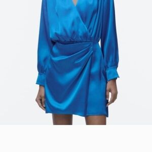 Zara Vibrant Blue Long Sleeve Dress